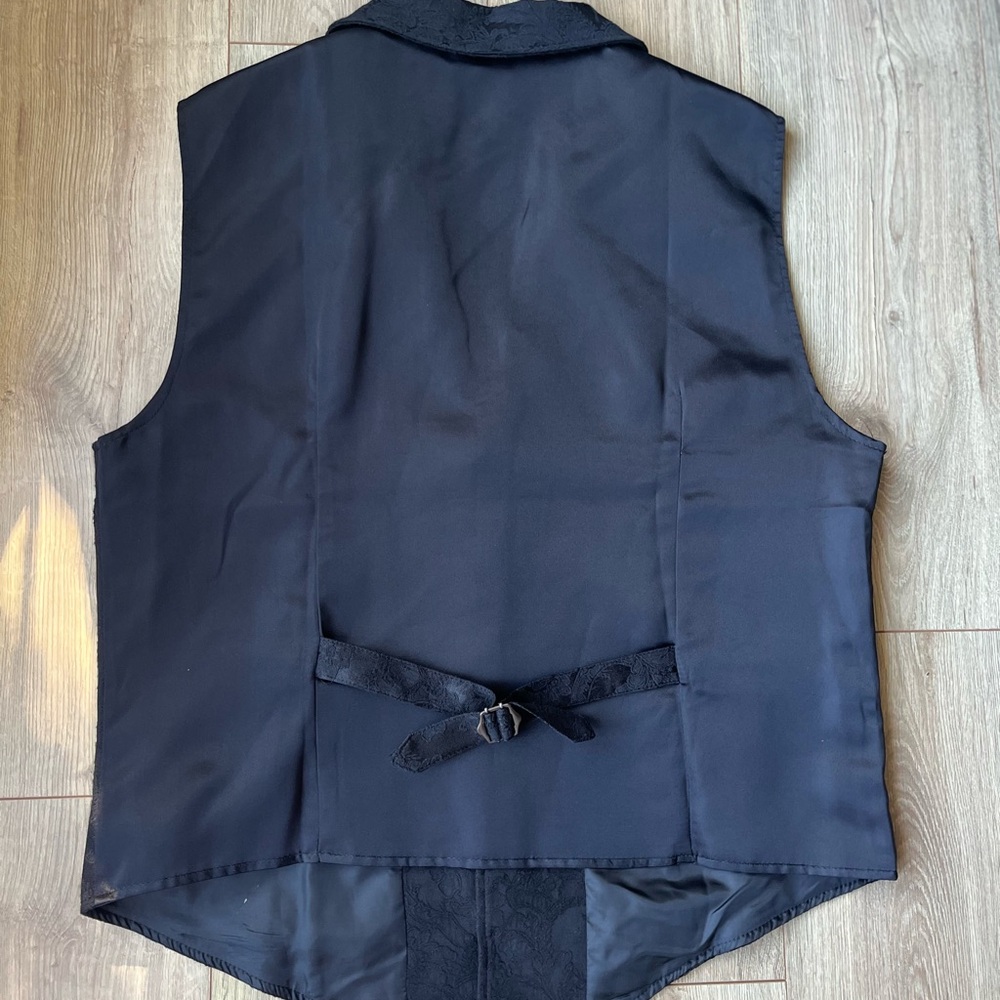 Black Victorian Sleeveless Vest size Large NWT Formal - Picture 6 of 6